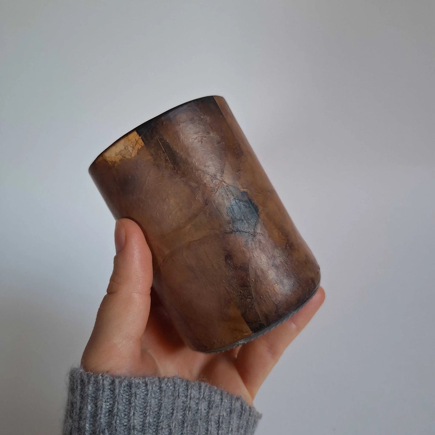 Kombucha Leather Pencil Holder - Black Tea Edition