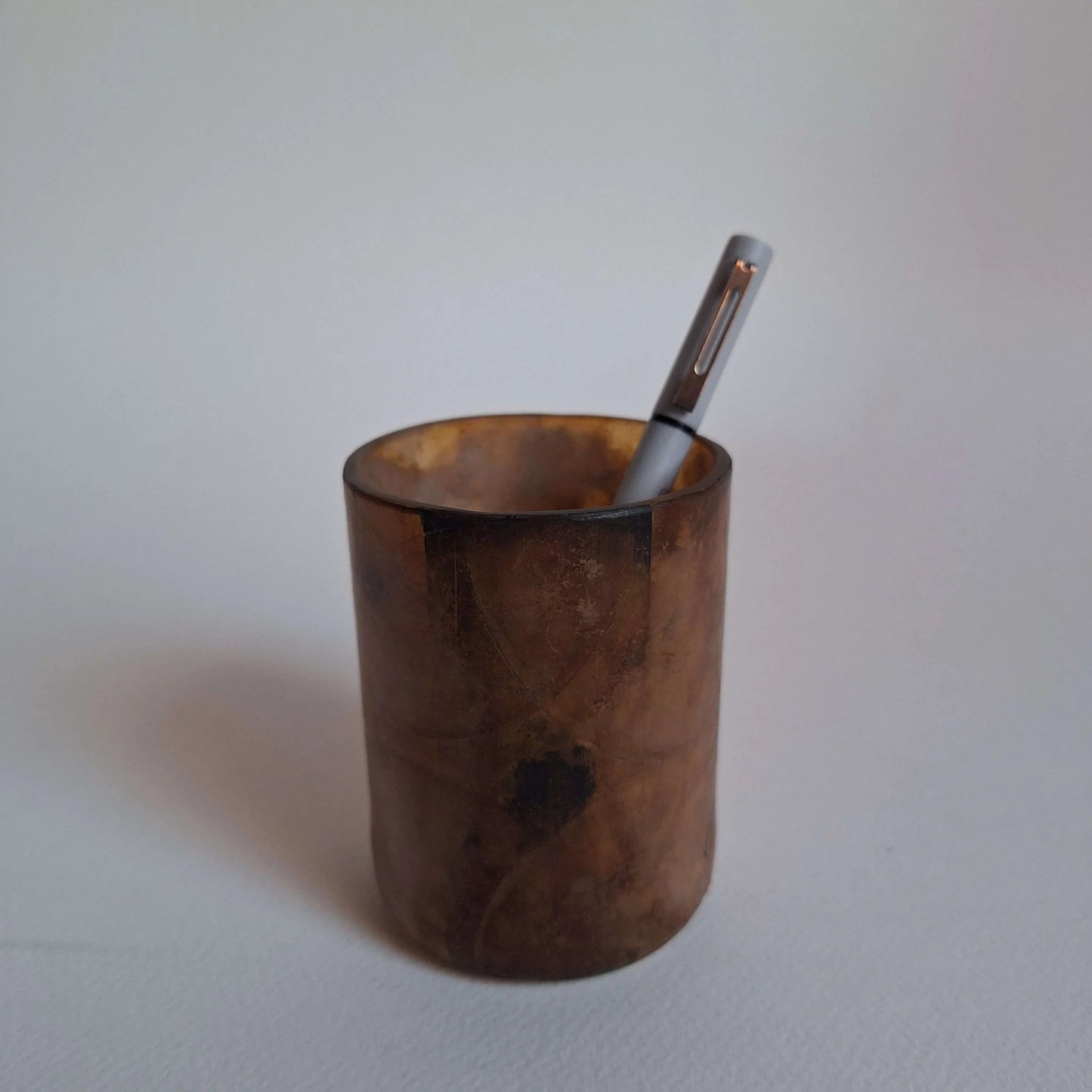 Kombucha Leather Pencil Holder - Black Tea Edition