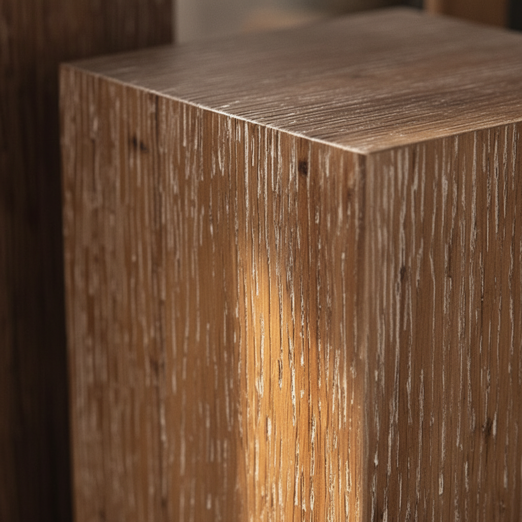 Hand-carved wood texture detail close-up