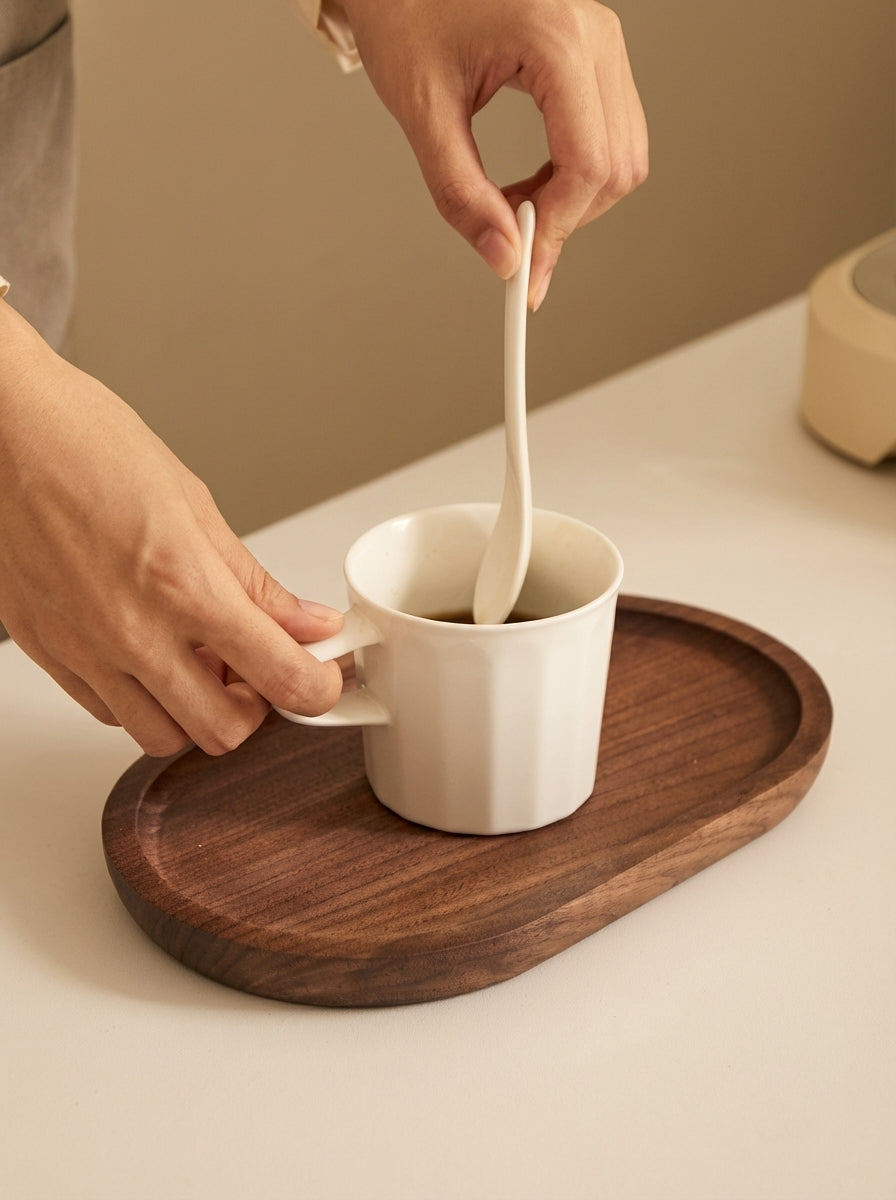 Solid Wood Oval Serving Tray