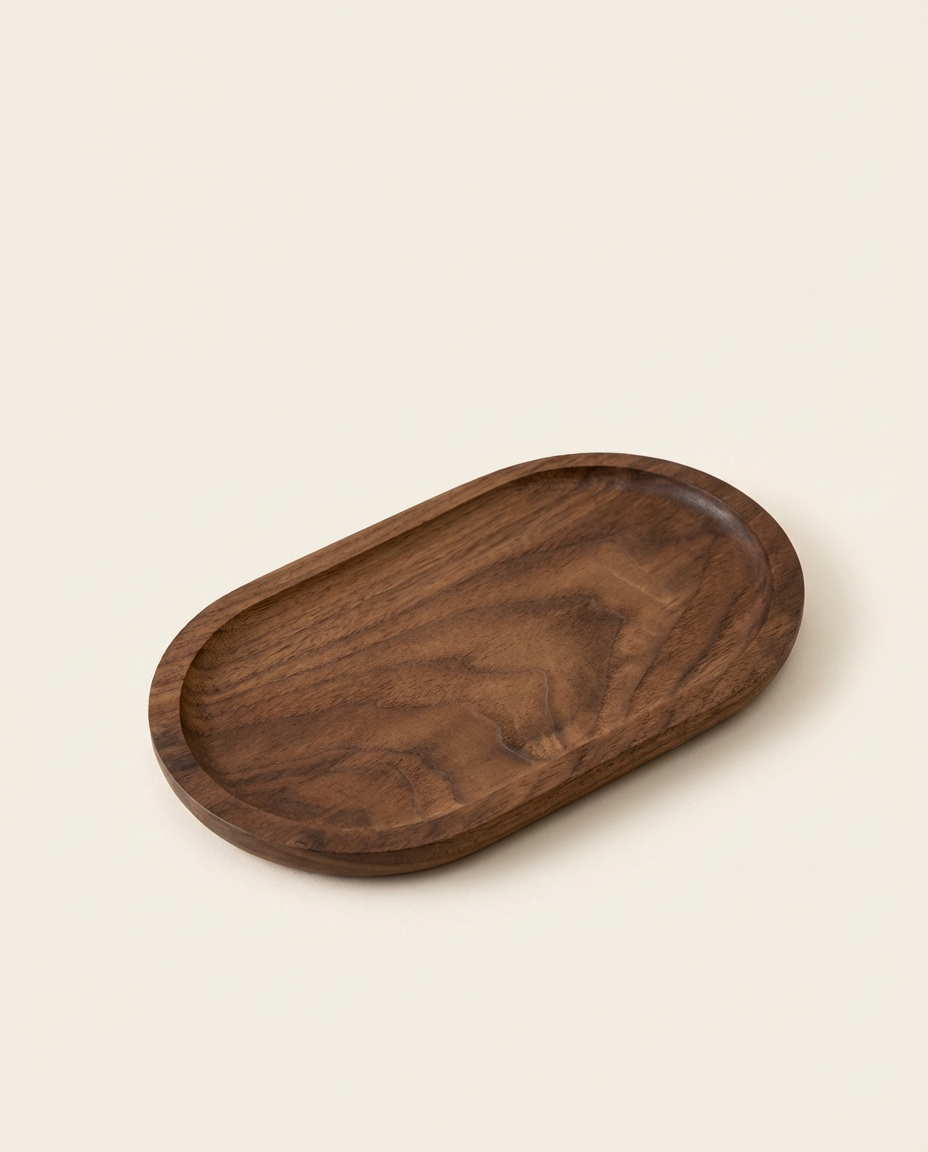 Solid Wood Oval Serving Tray
